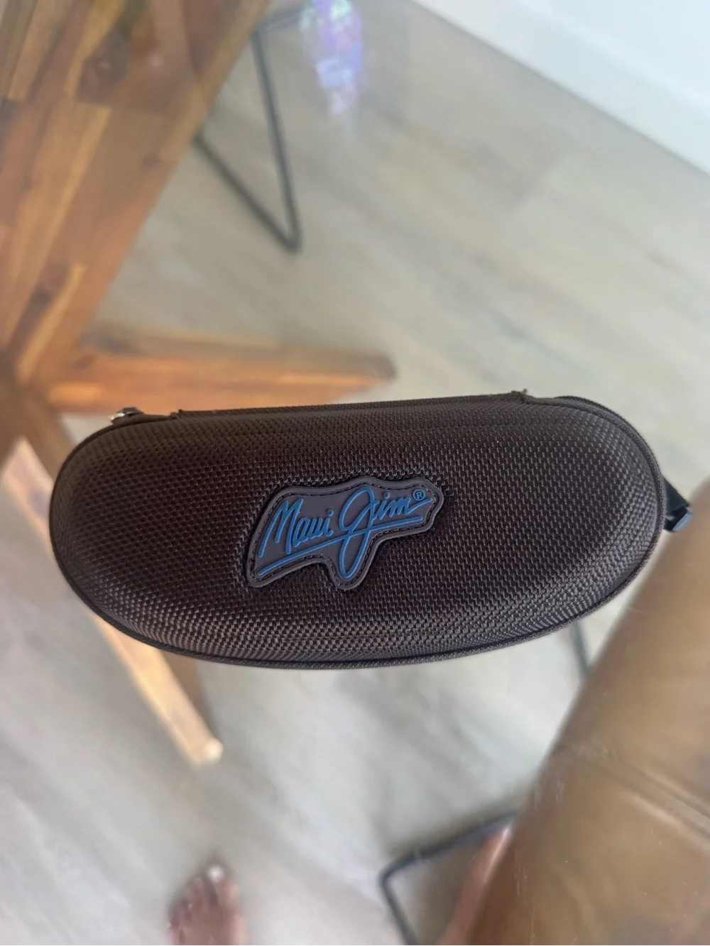 Maui Jim Silver Frame Brown Gradient Shield Sunglasses